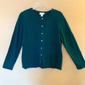 Anne Taylor Loft Factory Green Sweater Sz L